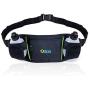 Hydration Running Belt | Men or Womens Running Belt Pouch with Water Bottles & Zippered Compartment | Adjustable, Waterproof Waist Belt for Keys, Cards, iPhone 6 & Other Smartphones (Black)