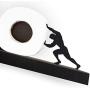 Toilet Paper Holder - Sisyphus Shelf for Toilet Paper Rolls - Bath Decor - Tilted Toilet Paper Rack - Bathroom Accessories - Black Toilet Paper Storage - Unique Tissue Paper Rolls Storage