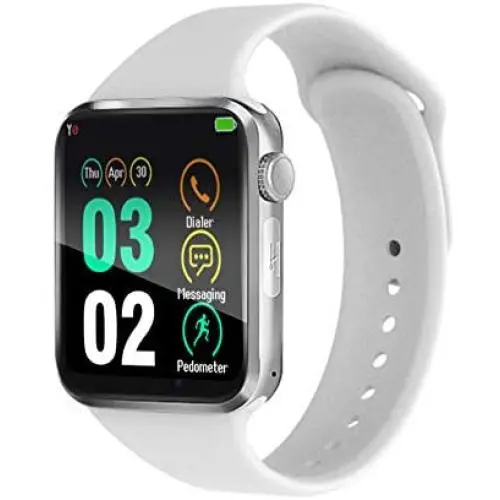 Sazooy Smart Watch, Fitness Trackers Touch Screen Smartwatch Fitness Watch with Camera Pedometer Sleep Monitor Music Player SIM SD Card Slot Compatible iOS Android Phones Men Women (White) Sazooy Smart Watch, Fitness Trackers Touch Screen Smartwatch Fitness Watch with Camera Pedometer Sleep Monitor Music Player SIM SD Card Slot Compatible iOS Android Phones Men Women (White)
