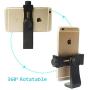 iPhone Tripod Mount Adapter Universal Cell Phone Tripod Mount, Vertical Horizontal Adjustable Clamp 2.3~4.0" Wide