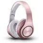 Bluetooth Headphones Over Ear, Pollini Wireless Headset V5.0 with Deep Bass, Soft Memory-Protein Earmuffs and Built-in Mic for iPhone/Android Cell Phone/PC/TV (Rose Gold) Bluetooth Headphones Over Ear, Pollini Wireless Headset V5.0 with Deep Bass, Soft Memory-Protein Earmuffs and Built-in Mic for iPhone/Android Cell Phone/PC/TV (Rose Gold)