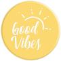 Good Vibes Cute Yellow Sun Beach Positive Energy Quotes Gift PopSockets Grip and Stand for Phones and Tablets