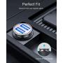 [2-Pack] AINOPE Car Charger, 4.8A All Metal Car Charger Adapter Dual USB Cigarette Lighter USB Charger Mini Flush Fit Compatible with iPhone 11/XR/x/8/7, iPad Air 2/Mini 3, Note 9/Galaxy S10/S9-Silver