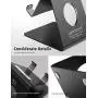 Lamicall Cell Phone Stand, Phone Dock: Cradle, Holder, Stand for Office Desk, Compatible with iPhone 11 Pro Xs Xs Max Xr X 8 7 6 6s Plus, All Android Smartphones Charging - Black (Non-Adjustable)
