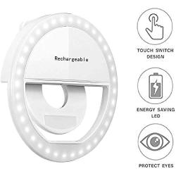 Selfie Ring Light,3 Different Model,Portable USB Rechargeable Clip-on Selfie Fill Ring Light Compatible for iPhone,ipad, All Mobile Phone,Computer, Laptop, Camera Video