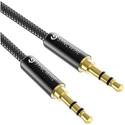 Syncwire Long Aux Cable 6.5Ft- Auxiliary Audio Cable for Headphones, Car, Home Stereos, iPhone/iPad iPod/Echo Dot, Galaxy S8 / Galaxy Note 8 / Smartphones & More - Black