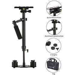 Sutefoto Portable S-60 Max Hight 0.6 Meter Handheld Stabilizer Pro Version for Camera Video DV DSLR - Weight Bearing Capability 0.2-3.5 Kilogram (7 Pound)