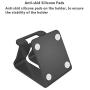 Rumfo Cell Phone Stand, Universal Portable Aluminum Desktop Charger Mount Holder Metal Charging Dock Cradle for Nintendo Switch iPhone Samsung Android Smartphones and Tablets (Black)