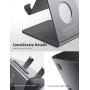 Lamicall Cell Phone Stand, Phone Dock : Cradle, Holder, Stand Compatible with Switch, All Android Smartphone, Phone 11 Pro Xs Xs Max Xr X 8 7 6 6s Plus 5 5s 5c Charging, Accessories Desk - Gray