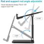 Cell Phone Stand, Angle Height Adjustable Cell Phone Stand for Desk, Foldable & Portable Desktop Phone Holder Cradle Dock, Thick Case Friendly Phone Holder Stand for iPad, All Phones, Tablets, Switch