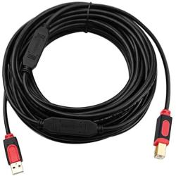 SNANSHI USB Printer Cable 50 ft Active Printer Cable USB 2.0 Type A Male to Type B Male Printer Scanner Cable Built-in Signal Booster Chip Extra Long 50 Feet Printer Cable