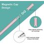 Universal Disc Stylus Pens, 2 in 1 Capacitive Stylist Pens for All Capacitive Touch Screens Cell Phones, iPad, Tablet, Laptops with 6 Replacement Tips by Molichang (2 Pcs) (Black/Rose Gold)