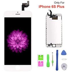 FFtopu Compatible with iPhone 6s Plus Screen Replacement White, FFtopu LCD Display 3D Touch Screen Digitizer Replacement Frame Cell Assembly Set with Free Repair Tools(5.5")