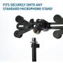 LyxPro TSM1 Microphone Music Stand Mount Holder For Tablet iPhone Ipad Smartphone And Android Adjustable 360 Degree Swivel Tilt Support Arms 3 To 11.5 Inch With Extra Detachable Clip