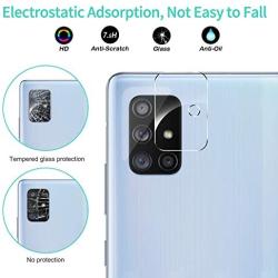 GESMA for Samsung Galaxy A71 Screen Protector and Camera Lens Protector Compatible 4G/5G, [3 Screen Protector+2 Camera Protector+1 Tray] Tempered Glass for Samsung Galaxy A71 5G/4G Phone (Clear)