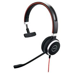 Jabra Evolve 40 MS Professional Wired Headset, Mono – Telephone Headset for Greater Productivity, Superior Sound for Calls and Music, 3.5mm Jack/USB Connection, All-Day Comfort Design, MS Optimized