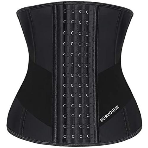 Burvogue Waist Trainer for Weight Loss-Women Trimmer Slimmer Belt Latex Corset Cincher Body Shaper