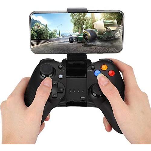 Hoseten Black Mobile Controller, Bluetooth Gamepad Controller, Long Battery Life with Clip for Phone Compatible for/iOS Phone Gaming Accessories(Black + Color Box)