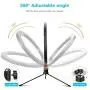 Selfie Ring Light with Stand and Phone Holder,10.2&quot Desktop Dimmable LED Circle Lights with Tripod, Bluetooth Remote Shutter Ringlight for Live Stream/Makeup/Reels/Likee/YouTube Video/Photography/Vlog
