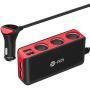 Te-Rich 3-Socket Cigarette Lighter Power Adapter DC Outlet Splitter 6.8A 4 Port USB Car Charger for Cell Phones, Dash Cam, GPS and More (Red)