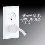 GE Surge Protector, 4 Outlet, 2 USB Charging Ports, 3 Ft Long Extension Cord, 1A USB Charging,, 450 Joules, White, 14090