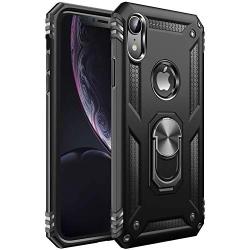 iPhone XR Case [ Military Grade ] 15ft. Drop Tested Protective Case | Kickstand | Wireless Charging | Compatible with Apple iPhone XR- Black