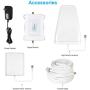 AT&T T-Mobile Cell Phone Signal Booster Home ATT Cell Phone Booster Repeater Extender 4G LTE Band 12 17 700mhz Cell Booster Home ATT Cricket Cell Signal Booster Amplifier LPDA Antenna 5000sqft FUSTAR
