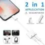 Headphone Adapter for iPhone Dongle Charger Jack AUX Audio Cable 3.5 mm Connector Splitter with iPhone 7/7 Plus/8/8 Plus/X/XS/XR/10/XS MAX /11 Pro Earphone Accessory Compatible All OS Systems
