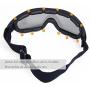 Binboll UV Protective Outdoor Glasses Motorcycle Goggles Dust-proof Protective Combat Goggles Military Sunglasses Outdoor Tactical Goggles to Prevent Particulates and Fog (grey lenses)