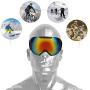 Keenso Ski Protection Glasses Outdoor Ski Protection Glasses Anti-Fog Anti-Wind Skiing Snow Snowboard Goggles