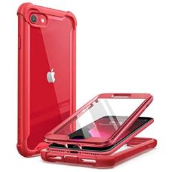 i-Blason Ares Designed for iPhone SE 2020 Case/iPhone 8 Case/iPhone 7 Case, [Built-in Screen Protector] Full-Body Rugged Clear Bumper Case for iPhone 8 / iPhone 7 (MetalicRed)