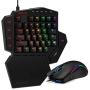 Redragon K585-BA One-Handed RGB Gaming Keyboard and M721-Pro RGB Mouse Combo, 32,000DPI, 10 Programmable Buttons, RGB LED Backlit Keyboard Mouse Set for PC, Laptop, Computer, Blue Switch