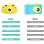 Maidream Kids Camera Web Cam with MIC for Girls Boys 4-9 Years Old, 12.0MP Selfie Photo Video Camera, Children Mini Shockproof Digital Cameras with 16GB SD Card for Birthday Indoor Outdoor Play
