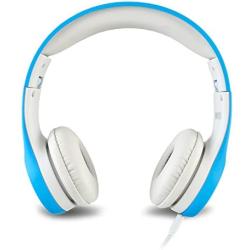 Children Headphones Kids Headphones Childrens Headphones Over Ear Headphones Kids Computer Volume Limited Headphones for Kids Foldable (Blue)