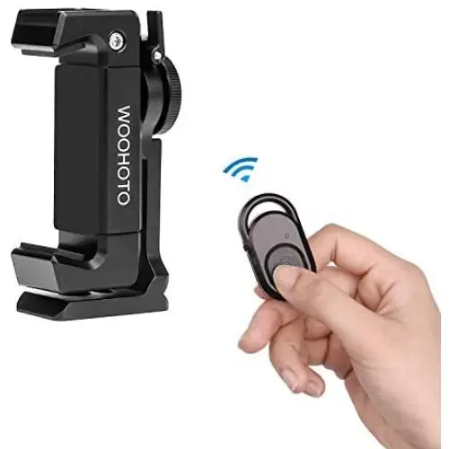 Metal Phone Tripod Mount with Cold Shoe,Woohot Phone Holder 360 Degree Rotation,Mount Pro Smartphone Holder Video Rig Tripod Mount Adapter Cellphone Holder for Tripod with Remote Metal Phone Tripod Mount with Cold Shoe,Woohot Phone Holder 360 Degree Rotation,Mount Pro Smartphone Holder Video Rig Tripod Mount Adapter Cellphone Holder for Tripod with Remote