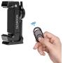 Metal Phone Tripod Mount with Cold Shoe，Woohot Phone Holder 360 Degree Rotation，Mount Pro Smartphone Holder Video Rig Tripod Mount Adapter Cellphone Holder for Tripod with Remote
