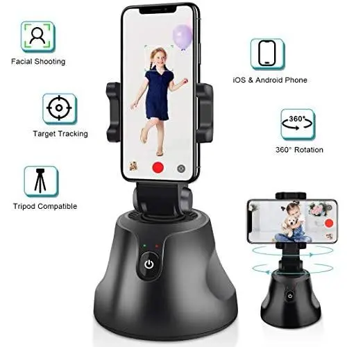 Gimbal Stabilizer Tripod, NEWXLT Phone Mount Holder, Selfie Stick Robot Cameraman, 360°Rotation Auto Face Object Tracking Smart Shooting Video Vlog Helper for All iOS and Android Phones Gimbal Stabilizer Tripod, NEWXLT Phone Mount Holder, Selfie Stick Robot Cameraman, 360°Rotation Auto Face Object Tracking Smart Shooting Video Vlog Helper for All iOS and Android Phones