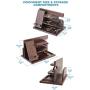 Wood Phone Docking Station Ash Key Holder Wallet Stand Watch Organizer Men Gift Husband Wife Anniversary Dad Birthday Nightstand Purse Father Graduation Male Travel Idea Gadgets