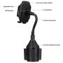MOTOBA Gooseneck Cup Holder Phone Mount, Adjustable Car Phone Cup Holder for iPhone 11 Pro/XR/XS Max/X/8/7 Plus/6s/Samsung S10+/Note 9/S8 Plus/S7 Edge (Black)