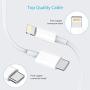 USB C Charger, 18W PD Charger Fast Wall Charger with 5ft USB C to Lightning Cable, USB C Wall Charger Compatible with iPhone 11 Xs Max XR X 8 Plus iPad Pro,Galaxy S10/S9/S8,Note 9/8, Pixel 4/3/2/XL