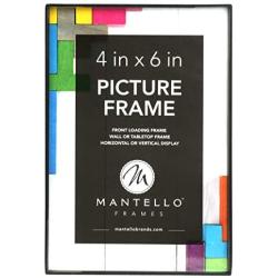 Mantello Front Loading Picture Frame 4x6 Inch, Black, 12-Pack