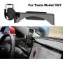 Car Cellphone Mount for Tesla Model 3 Model Y Monitor Fixed Clip Safety Cell Phone Holder Stand (Silence) Upgrade Silicone (All Screen Phone Holder)
