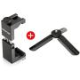 Ulanzi Gimbal Tripod and Phone Tripod Mount - Mini Tripod Stand Compatible with DJI Osmo Mobile 3 2 Pocket Zhiyun Smooth Stabilizer Accessories, st-02s Metal Smartphone Holder with Cold Shoe Adapter