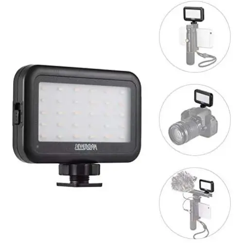 30 LED Video On Camera Light, Sevenoak Brightness Adjusting Dimmable Light with Shoe Mount & USB Charge Port for iPhone X 8 7 DSLR Camera Camcorder GoPro Action iOS Android Smartphones Party YouTube 30 LED Video On Camera Light, Sevenoak Brightness Adjusting Dimmable Light with Shoe Mount & USB Charge Port for iPhone X 8 7 DSLR Camera Camcorder GoPro Action iOS Android Smartphones Party YouTube