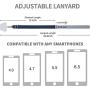 SS Lanyard, Cell Phone Lanyard Detachable Durable Neck Cord Lanyard Strap Universal Fit for Any Smartphones,ID Badges,Key Chain-Blue