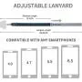 SS Lanyard, Cell Phone Lanyard Detachable Durable Neck Cord Lanyard Strap Universal Fit for Any Smartphones,ID Badges,Key Chain-Blue