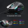 MOTOSPEED USB Wired 12000DPI Gaming Mouse Support Macro Programming, Adjustable RGB Backlit, 8 Adjustable DPI Mouse for PC, Laptop, Apple MacBook