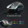 MOTOSPEED USB Wired 12000DPI Gaming Mouse Support Macro Programming, Adjustable RGB Backlit, 8 Adjustable DPI Mouse for PC, Laptop, Apple MacBook
