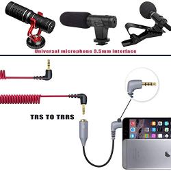 Ancable 3.5mm TRRS to TRS Microphone Adapter, TRRS Male to TRS Female Right Angle 1/8 Mic Cord Compatible iPhone, Smartphones, Tablets with Rode SC4, Rode VideoMic, VideoMic Go, VideoMicro, BOYA Mic