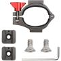Hot Shoe Adapter for DJI Osmo Mobile 3, Woohoto O-Ring,Applied to Microphone and LED Light Accessory Via 2 Cold Shoe Mount & Three 1/4” Thread Ports